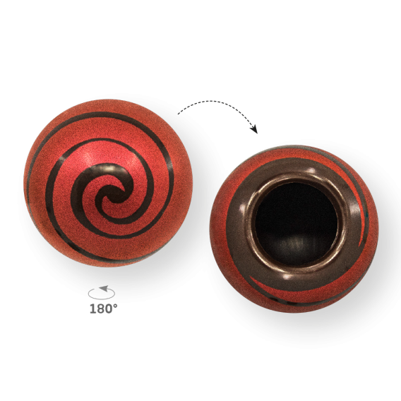 Swirl Shell Red 2 - Dark Chocolate - Chocolate Decorations - Dessert Shell - 20 pcs