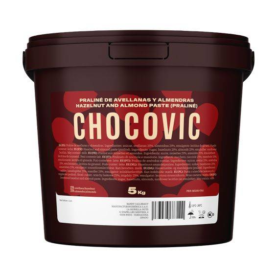 FRUTOS SECOS - PRALINÉ DE ALMENDRA Y AVELLANA - 5 KG - CUBO