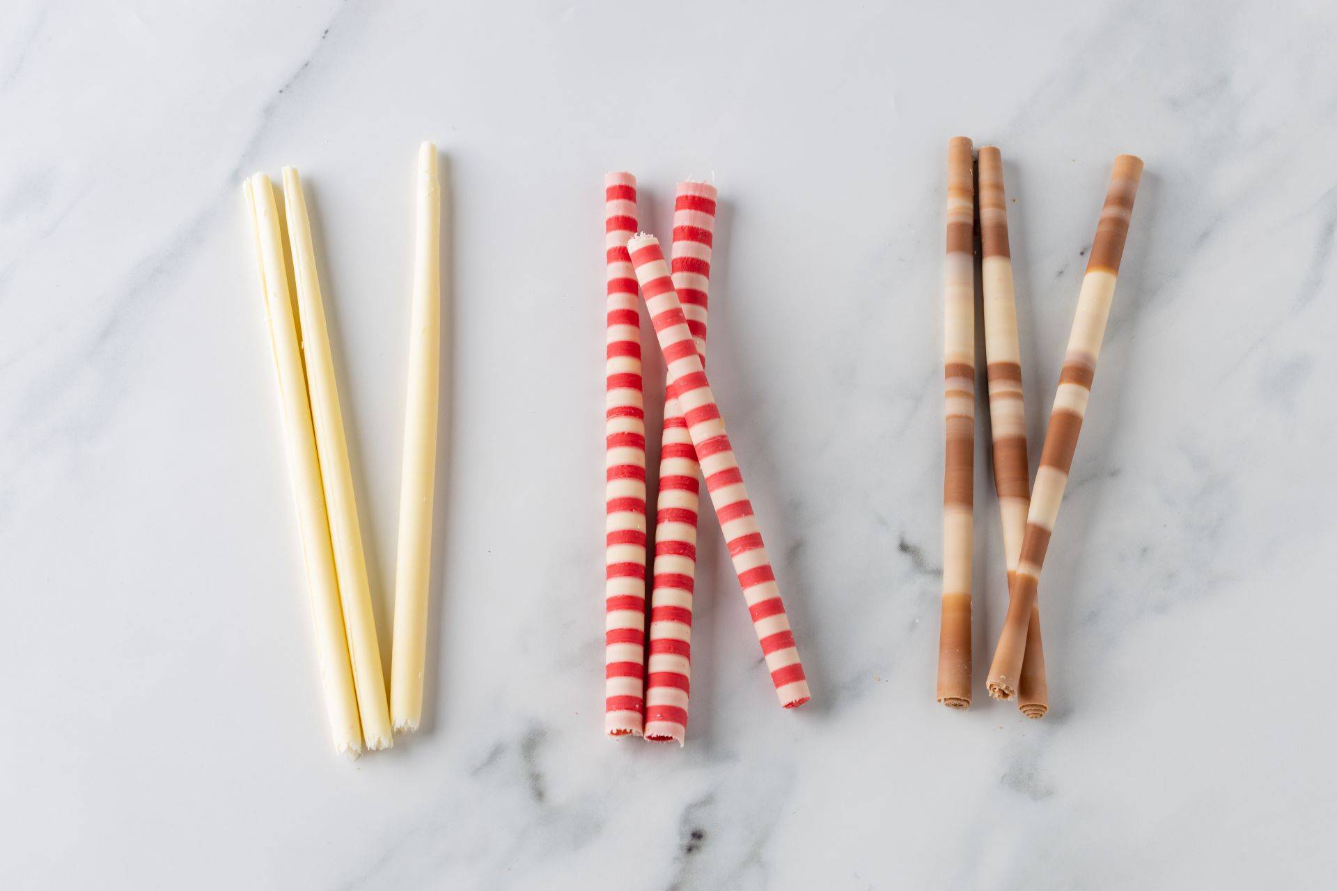 Chocolate Decoration - Cigarillos - Plain, Marbled and Striped