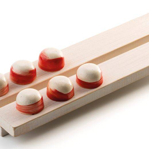 Pistachio and cherry praline