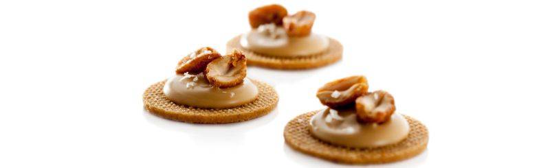 Sablé de cacahuete y gianduja
