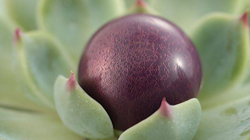 Semiesfera violeta brillante