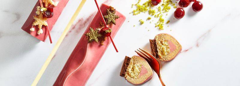 Ruby and Gold xmas yule log