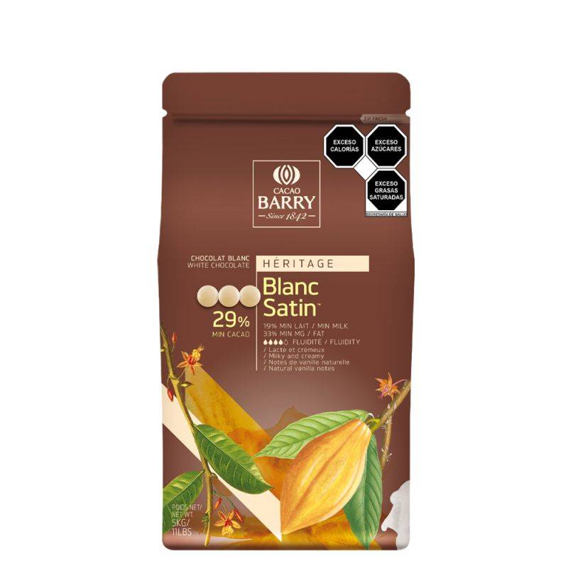 WHITE CHOCOLATE - BLANC SATIN™ 29% - PISTOLS - 5KG BAG (1)
