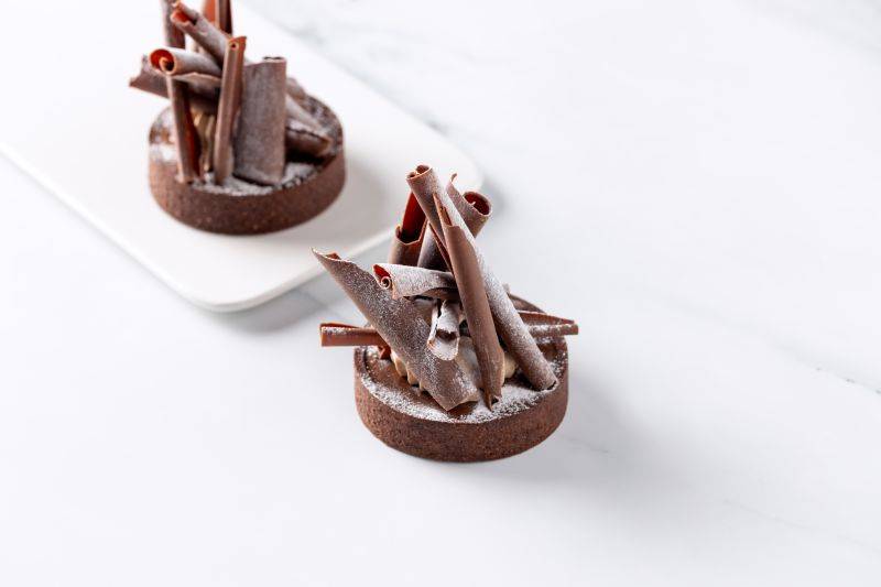 Milk Chocolate and Hazelnut Ganache Tart