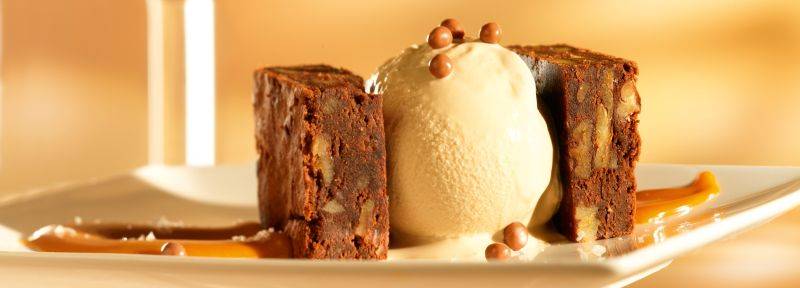 Brownies de chocolate y pecanas
