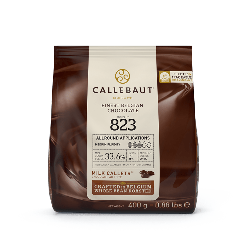 Milk Chocolate - 823 - 400g Callets (1)