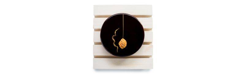 Chocolate, melocoton, avellana