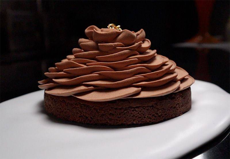Tarta de chocolate con leche y chabacano
