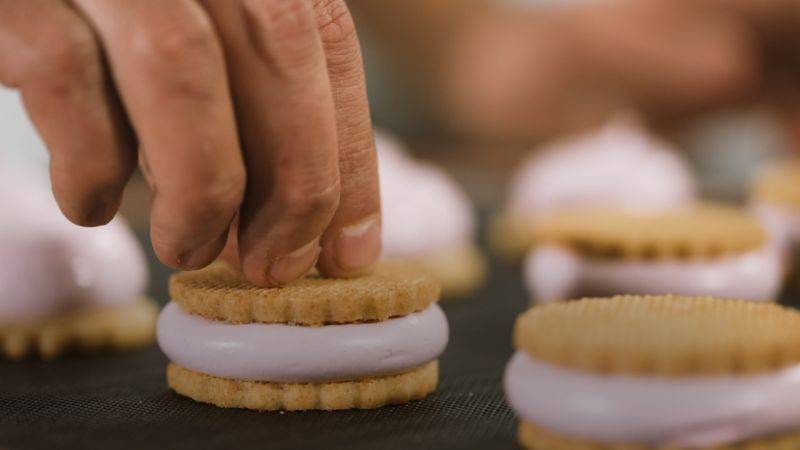 Dark Chocolate and Mixed Berry Marshmallow Alfajores
