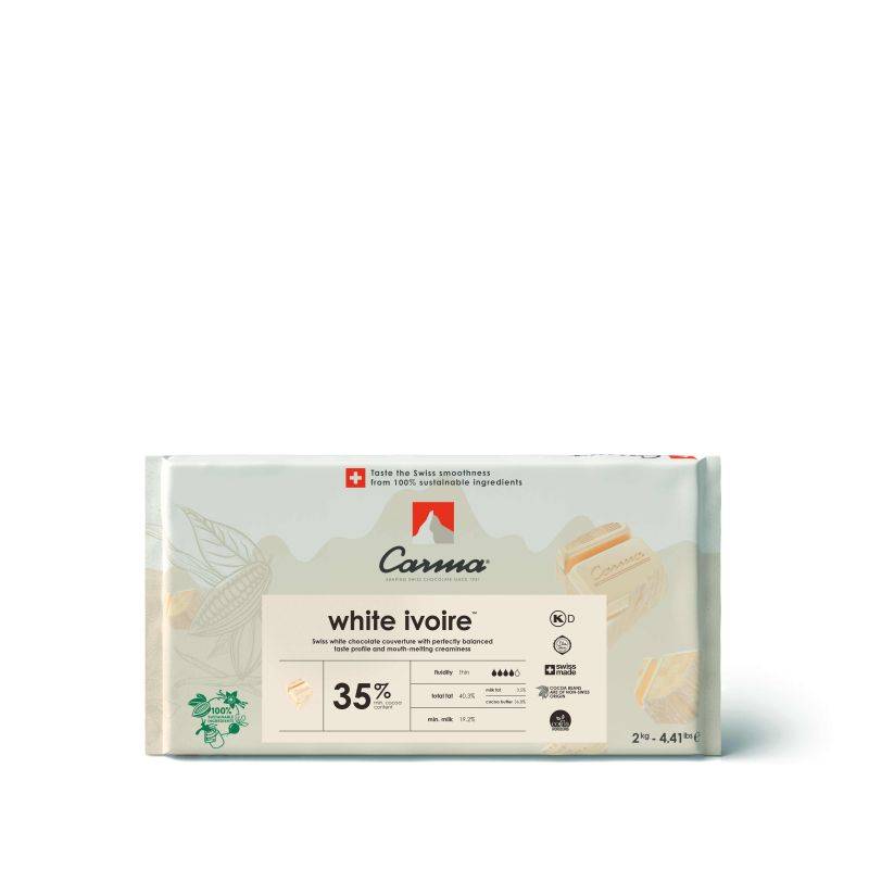 Couverturen - White Ivoire 35% - Block - 2kg Flowpack (1)