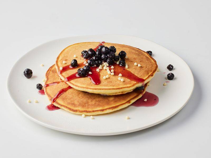 Lemon Blueberry White Chocolate Pancakes