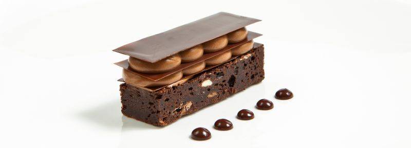Triple chocolate brownie