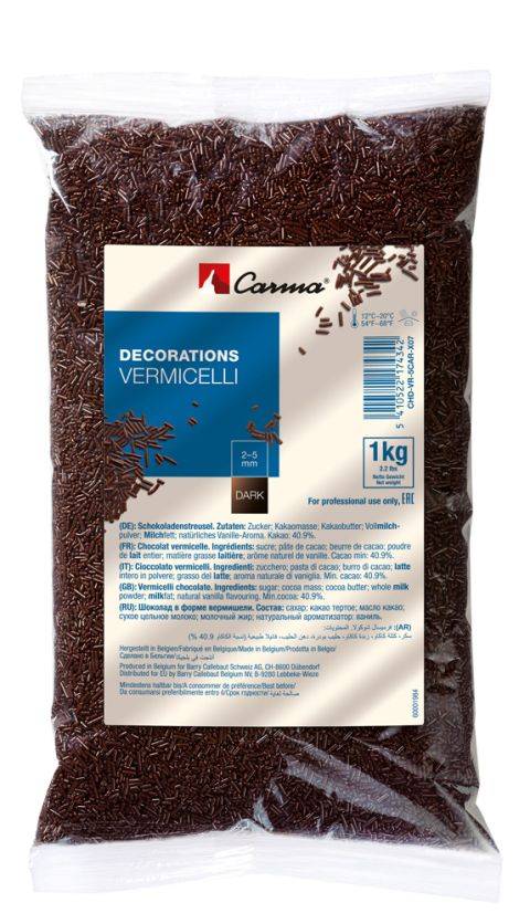 Decorations - Vermicelli dark - 1kg bag