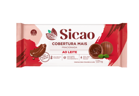 Cobertura Fracionada Sabor Chocolate Ao Leite Sicao Mais - Barra 1,01 kg