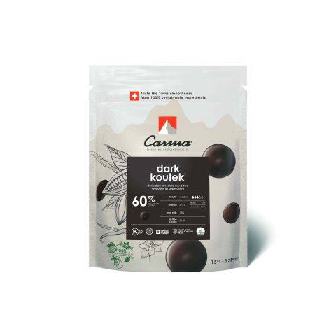 DARK COUVERTURE - DARK KOUTEK 60% - DROPS - BAG 1.5KG