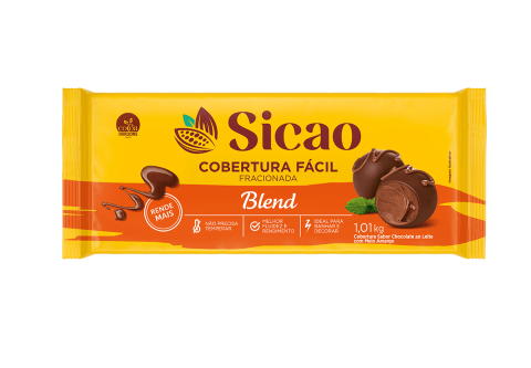 Cobertura Fracionada Sabor Chocolate Blend Sicao Fácil - Barra 1,01 kg