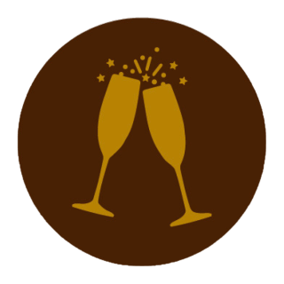 Cheers - Chocolate Decorations - Round Plaque - 280 pcs