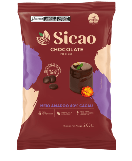 Sicao Nobre Meio Amargo Gotas 2,05kg x 8