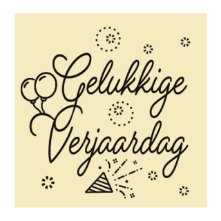 Gelukkige Verjaardag - Chocolate Decorations - Square Plaque - 280 pcs
