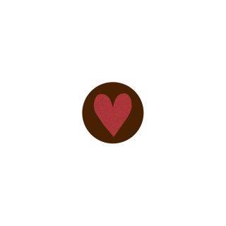Heart Coin - Chocolate Decorations - Round Plaque - 280 pcs