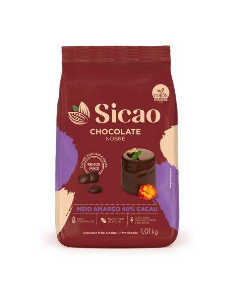 Chocolate Meio Amargo Sicao Nobre 1,01 kg