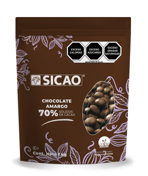 Chocolate - Chocolate amargo - 70% Cacao - Wafers - Bolsa 1 kg