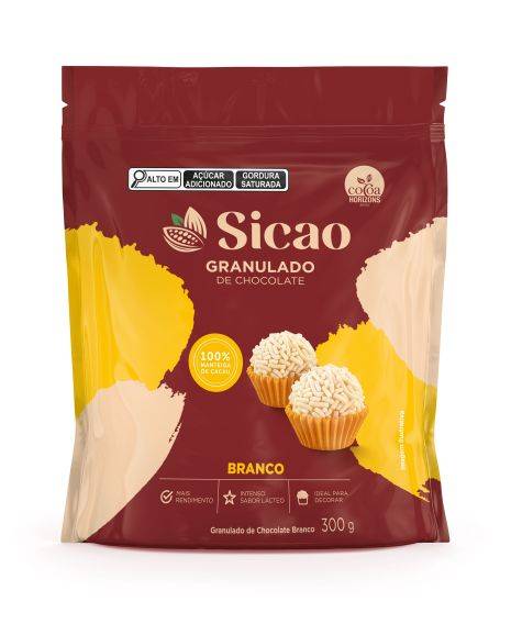 Granulado de Chocolate Branco - 300g (100% manteiga de cacau)