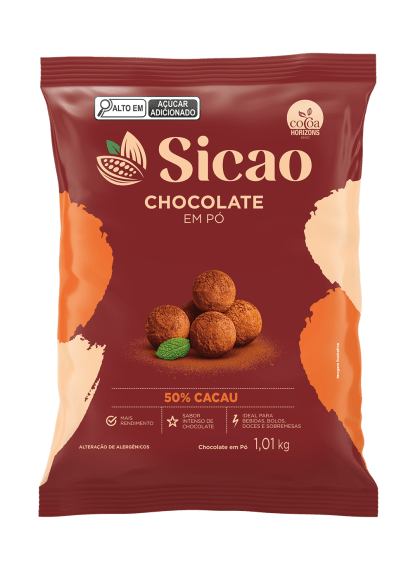 Sicao Chocolate em pó 50% 1,01kg x 10