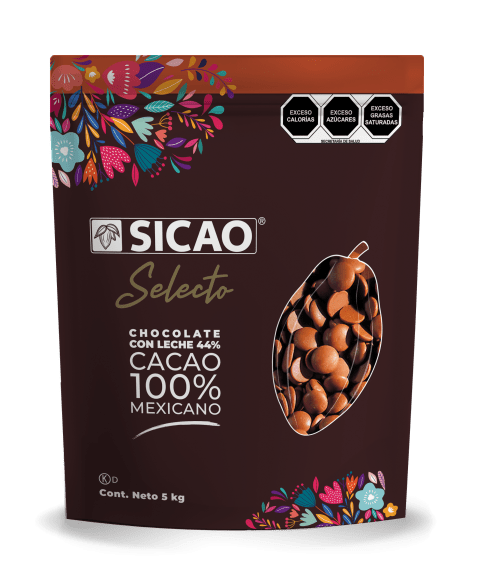 Chocolate - Chocolate con leche - 44% Cacao - Cacao mexicano - Wafer - Bolsa 5 kg