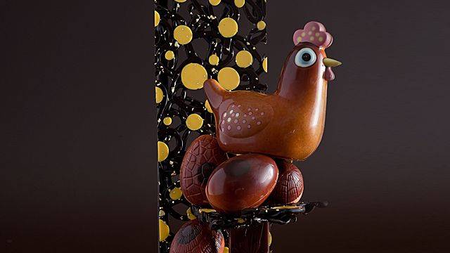 La poule aux oeufs chocolat