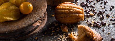 Madeleine con cioccolato