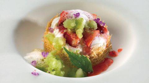 Shiso and Strawberries