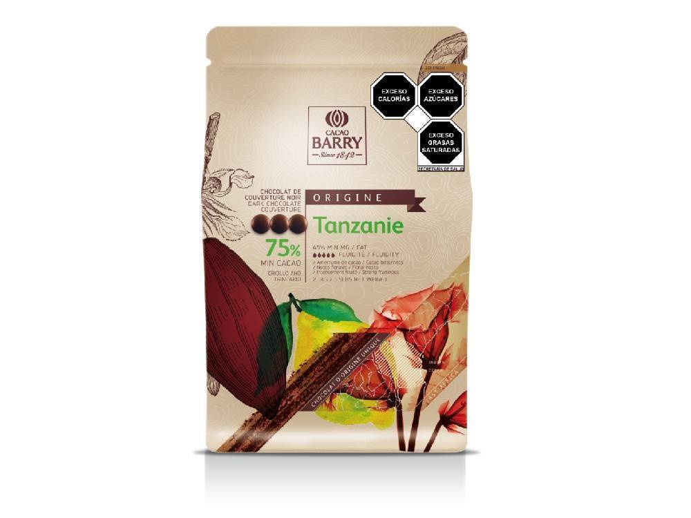 Cacao Barry - DARK COUVERTURE - TANZANIE 75% - PISTOLS - 2.5KG BAG