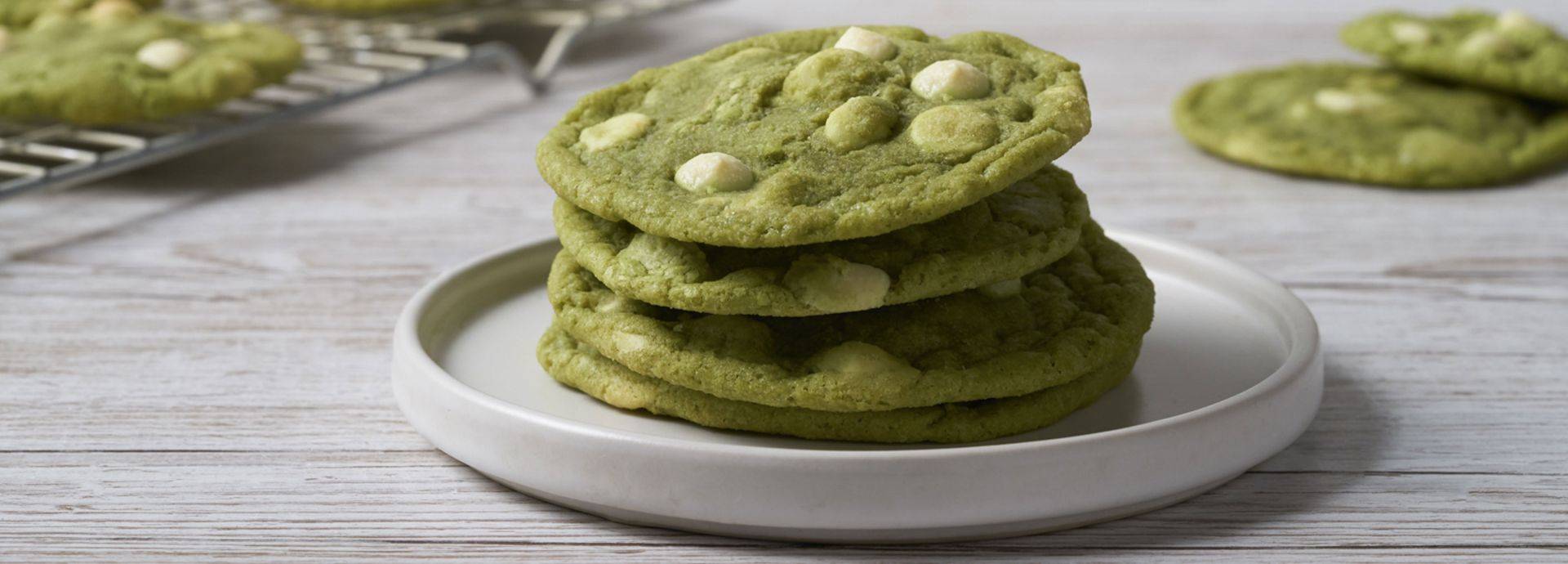 White Chocolate Matcha Cookies