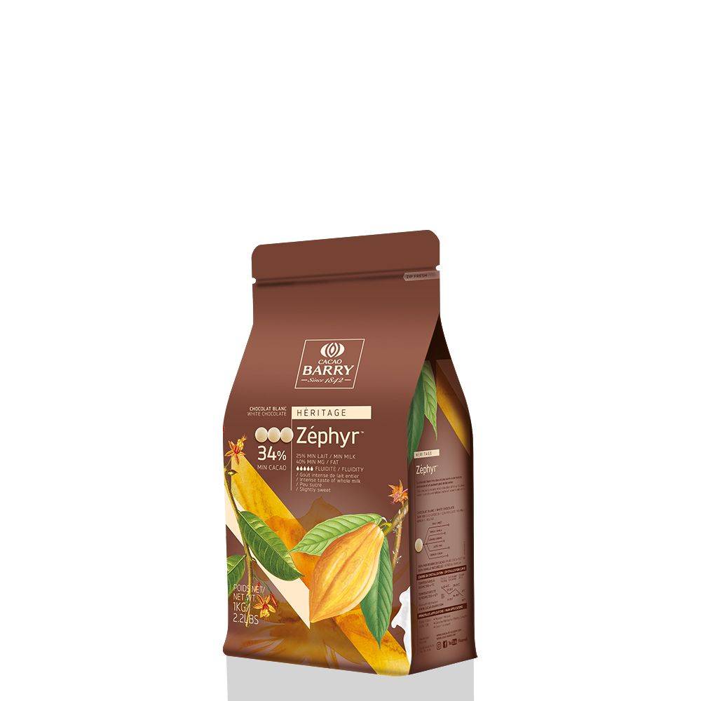 Cacao Barry - WHITE CHOCOLATE - ZÉPHYR™ 34% - PISTOLS - 1KG BAG