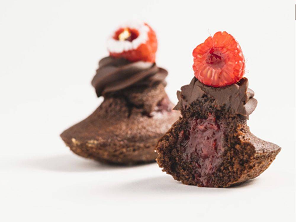 Chocolate and Raspberry Madeleines