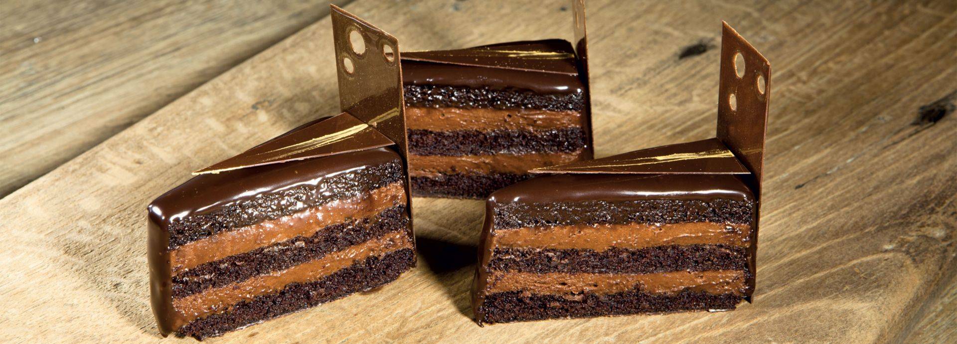 Dark chocolate cake infused with earl grey