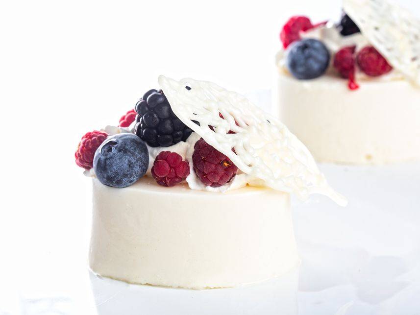 Cheesecake de Champagne e Frutas Vermelhas