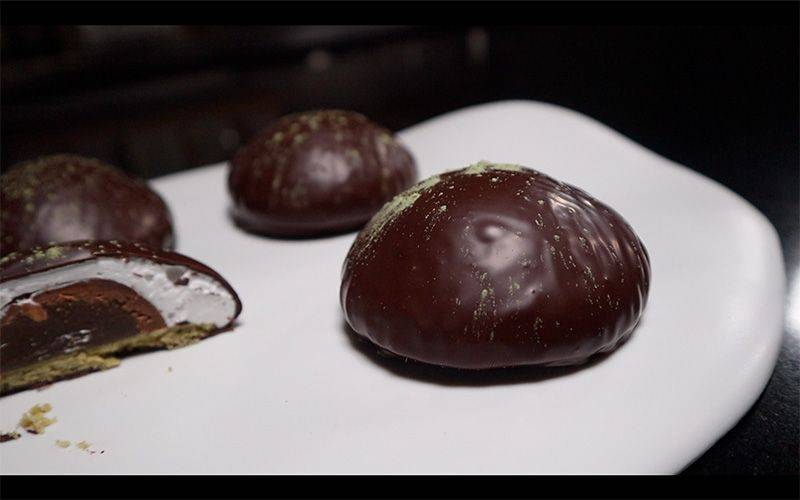 Matcha colada snack