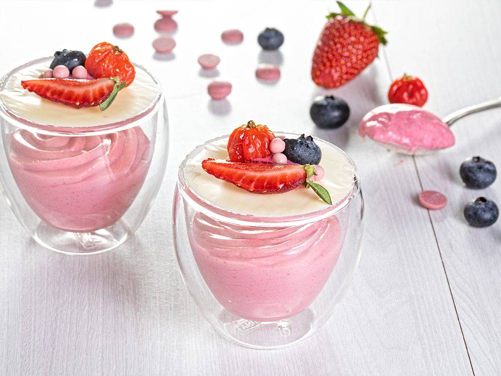 Verrine Cheesecake Ruby com Frutas Vermelhas