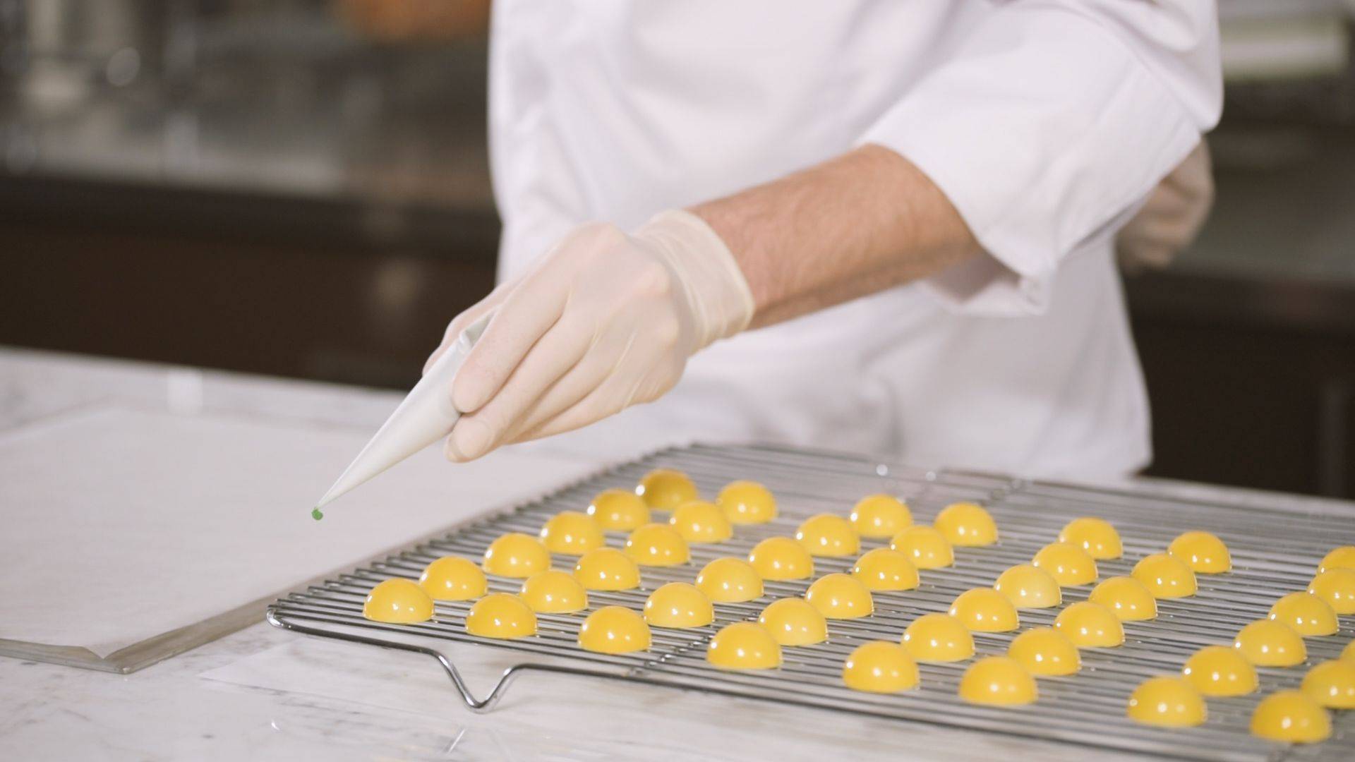 Lemon and Basil Molded Bonbons