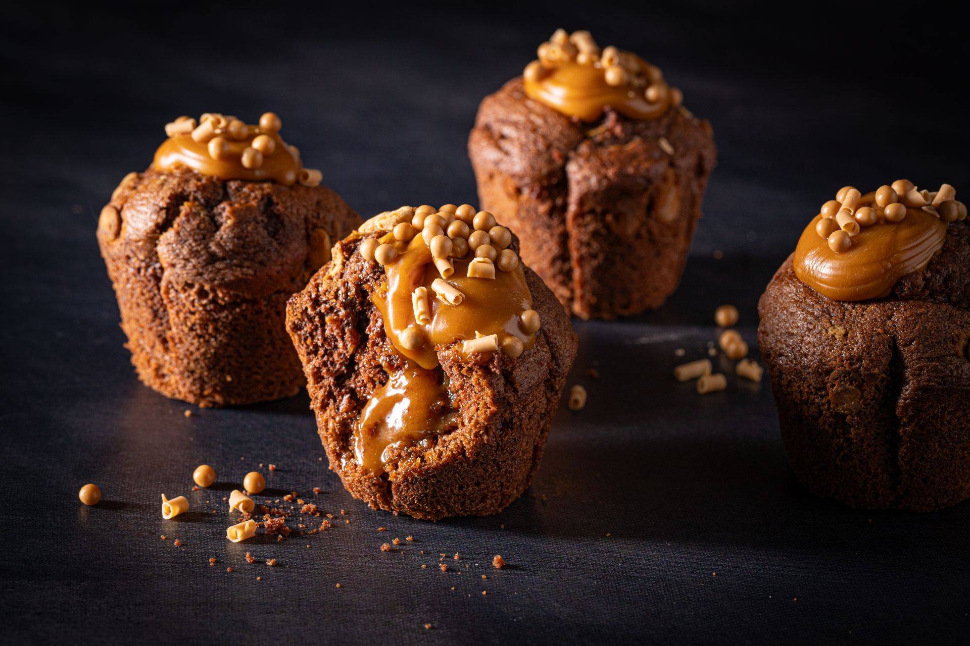 Milk Chocolate and Caramel Muffin