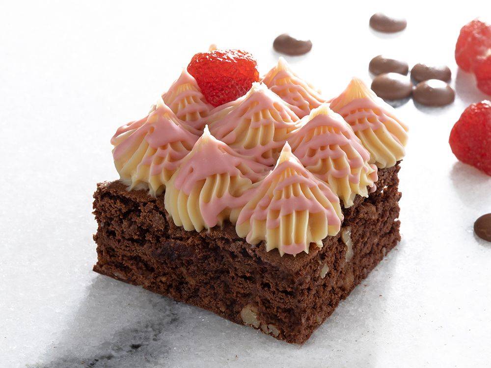 Brownie de Morango e Champagne