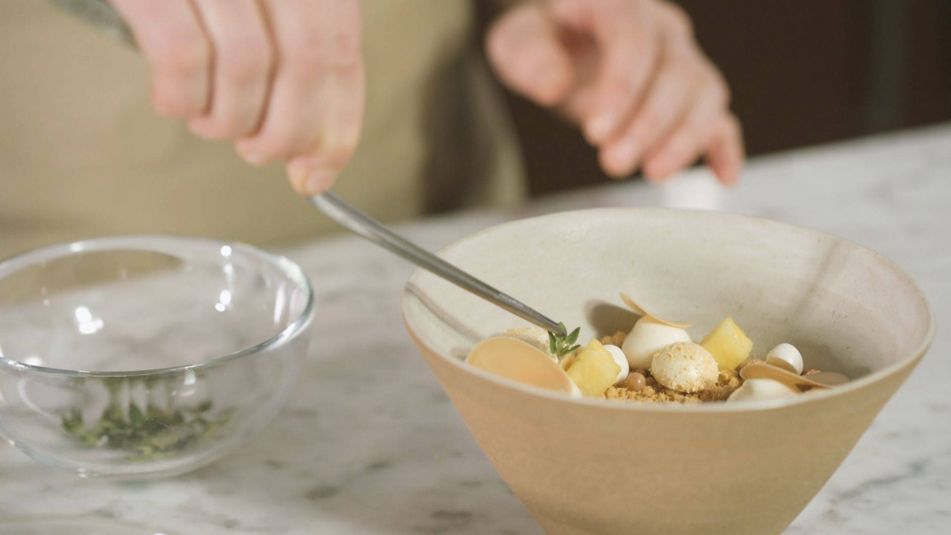 Golden Creme Brulee Bowl