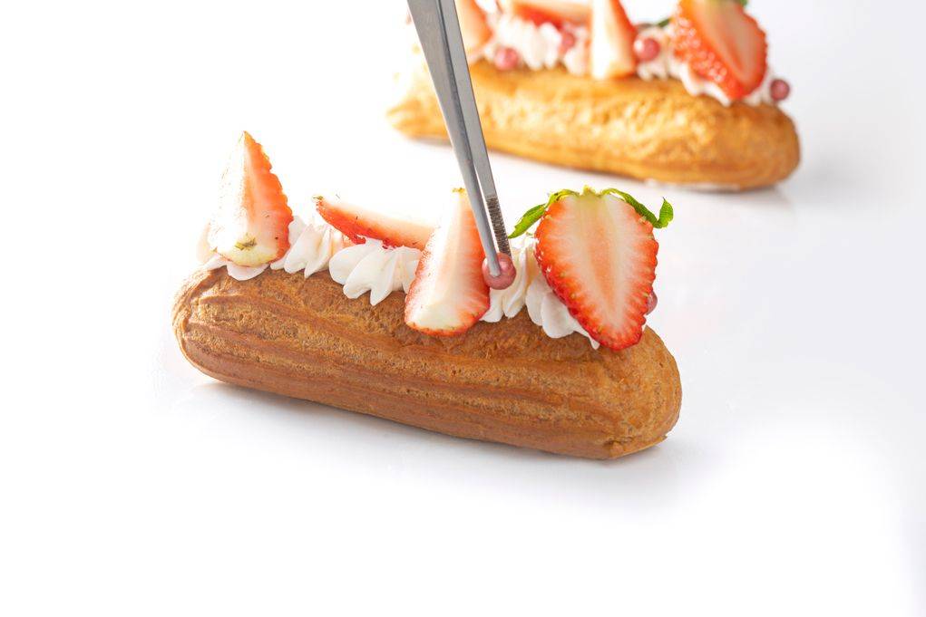 Éclair de Morango e Champagne