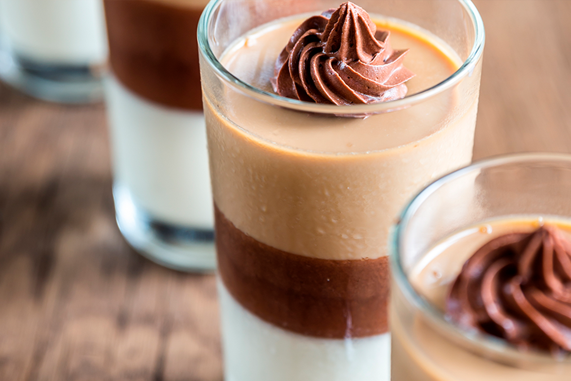 Pannacotta de Tres Chocolates