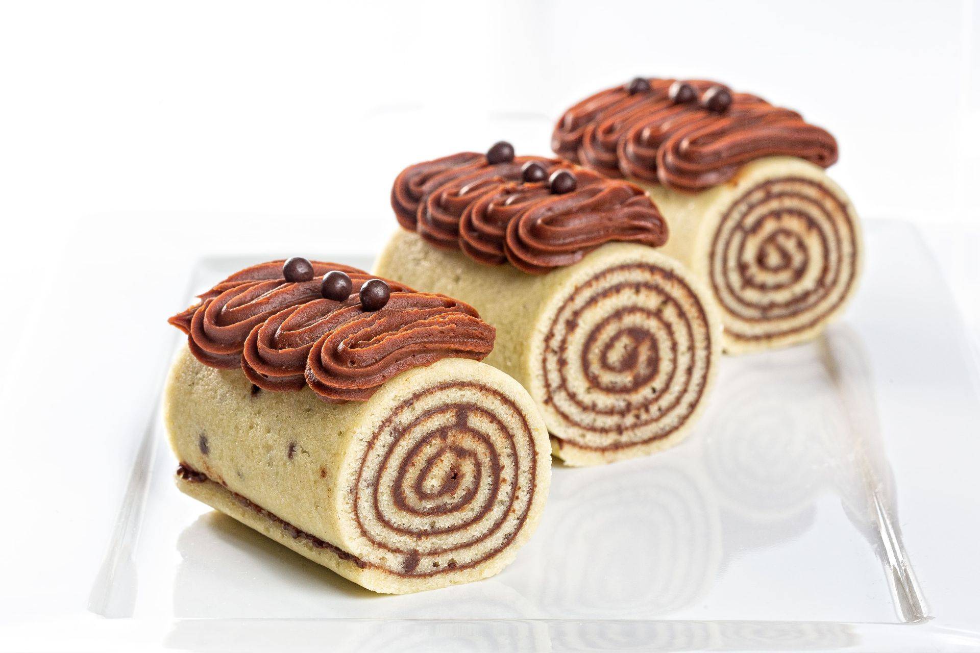 Mini Bolo De Rolo Chocolate