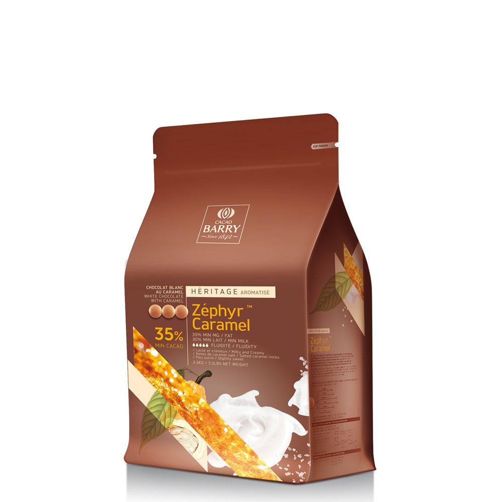 Cacao Barry - WHITE CHOCOLATE - ZÉPHYR™ CARAMEL 35% - PISTOLS