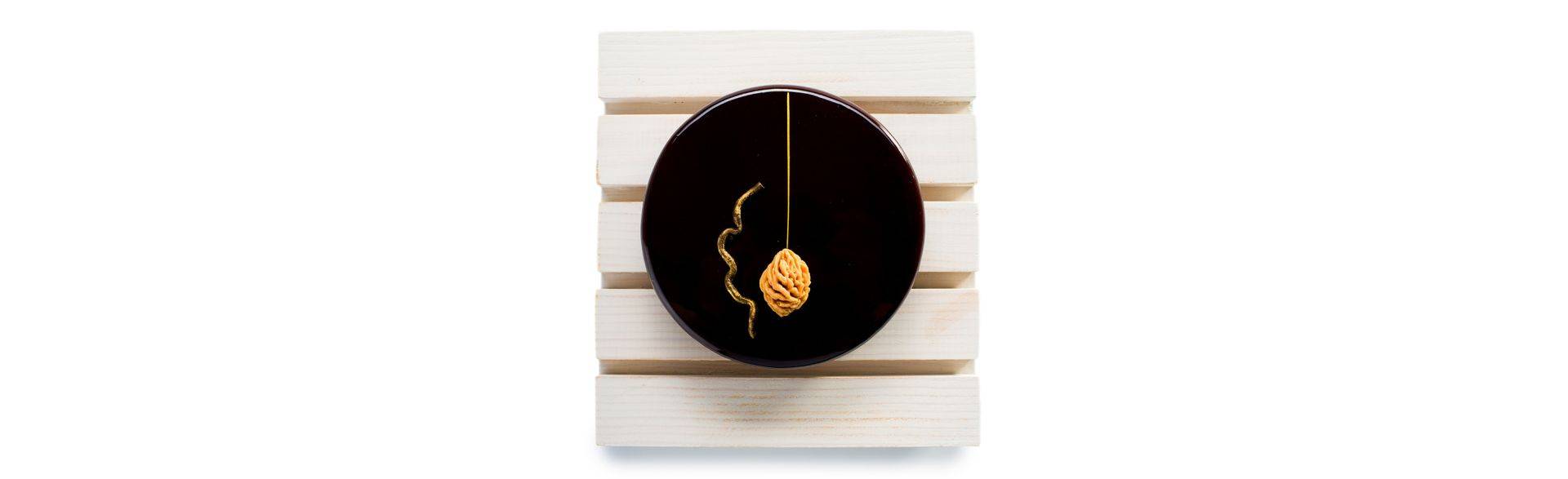 Chocolate, melocoton, avellana